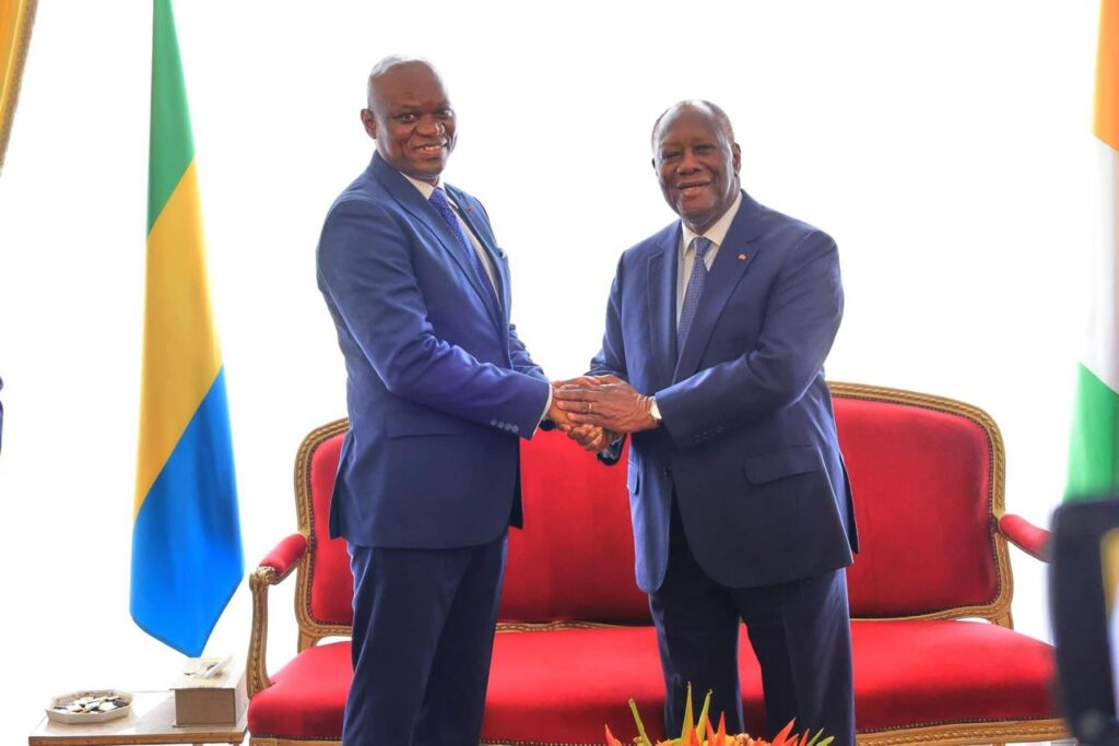 Rencontre entre le président de la transition Gabonaise et le Président de la Côte d'Ivoire